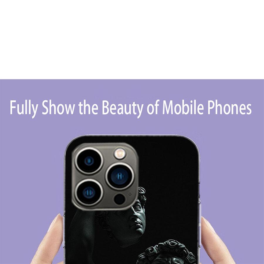 Carving Victory Posture Disaster Phone Case For Iphone 17 Air 15 Pro 14 Plus 16 Pro Max 17E 16E 12 13 Mini 11 Cover Cute Fundas