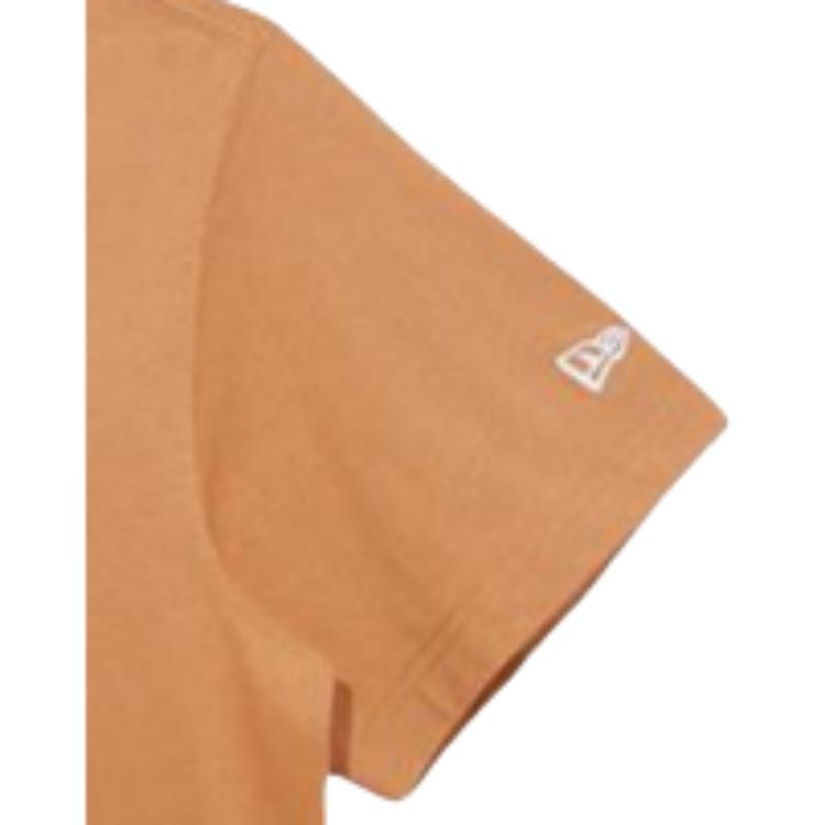 New Era SS25 MLB Los Angeles Dodgers Chain Stitch Series Embroidered Comfortable Simple Crew Neck Short Sleeve T-Shirt Unisex Tops Deep-Sand 14500135