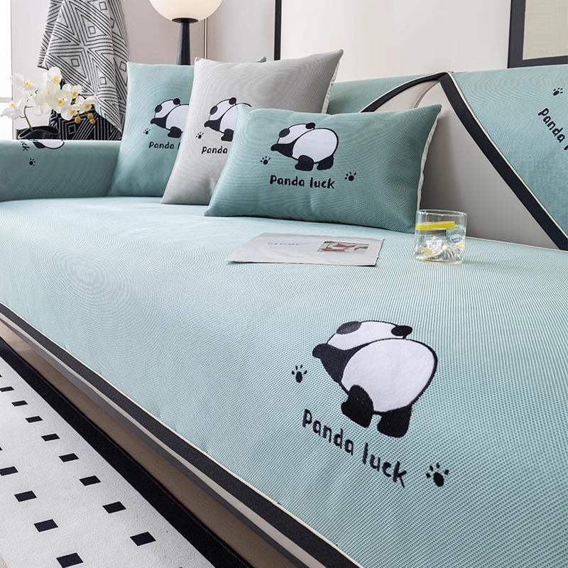Summer Sofa Cushion Ice Silk Mat Non-Slip Cushion Cartoon New Summer Seat Cushion Cover Cool Cushion Cover Cloth