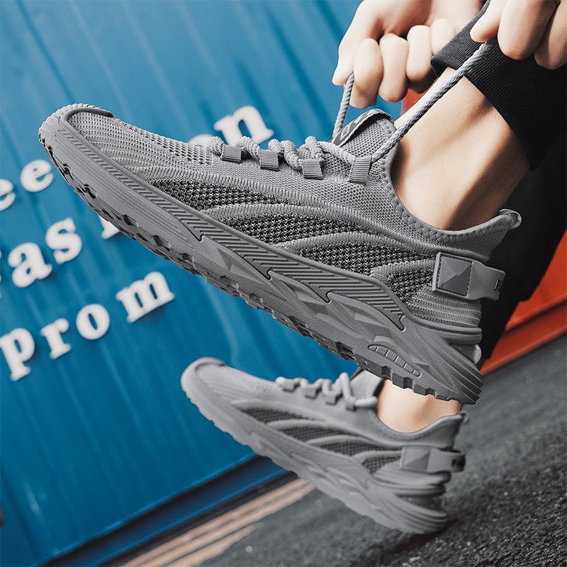 Fashion New Men's Casual Sports Shoes Breathable Fly Woven Casuals Running Shoe Outdoor Non-slip Wear-resistant Basketball Tennis Shoe