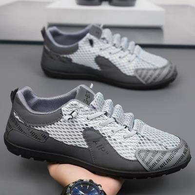 Large Mesh Summer Men's Breathable Sports Shoes Versatile Soft Sole Lazy Fashion Business Beanie Shoes