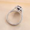 CopperGorgeous Blue Cubic Zirconia Rings for Women Wedding Geometric Shaped Engagement Party Lady Fashion Jewelry