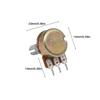 30pcs WH148 Single-Element Potentiometer B10K Potentiometer with 15mm Shaft 3-Pin Through-Hole Terminal