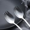 10Pcs Spork Spoon Fork Cutlery Long Handle Spoon Fork Silverware Multipurpose Portable Noodle Fork for Dessert Ice Cream Salad