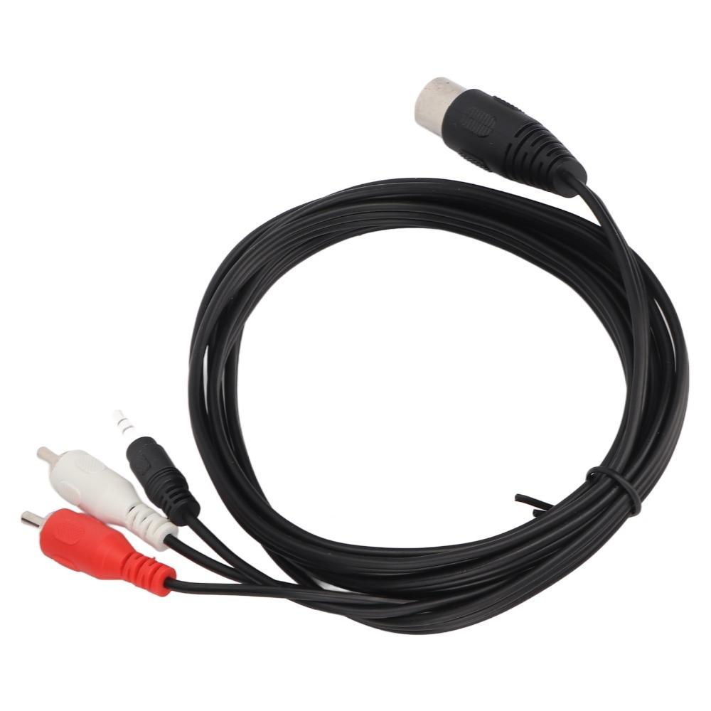 5.9ft DIN 8Pin to 3.5mm + 2RCA Cable Male to Male Audio Connection Cable  Vintage Audio Equipment