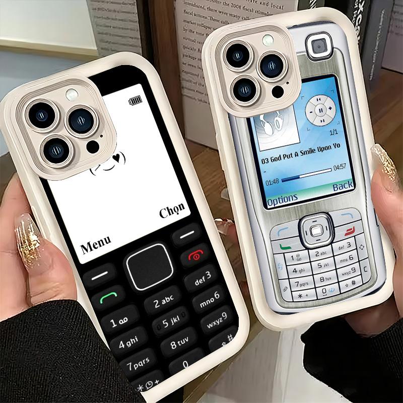 Phone Case for iPhone 17 Air 16E 15 16 Pro Max Funny Retro Callphone Cover 14 Plus 13 12 Mini Soft Shell Silicone Fundas