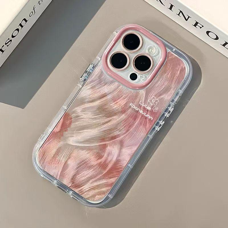 Colorful Graffiti Feather Gauze Suitable for Apple 16/15/14 Huawei Honor Xiaomi Phone Case 13 Pro Max Full Coverage