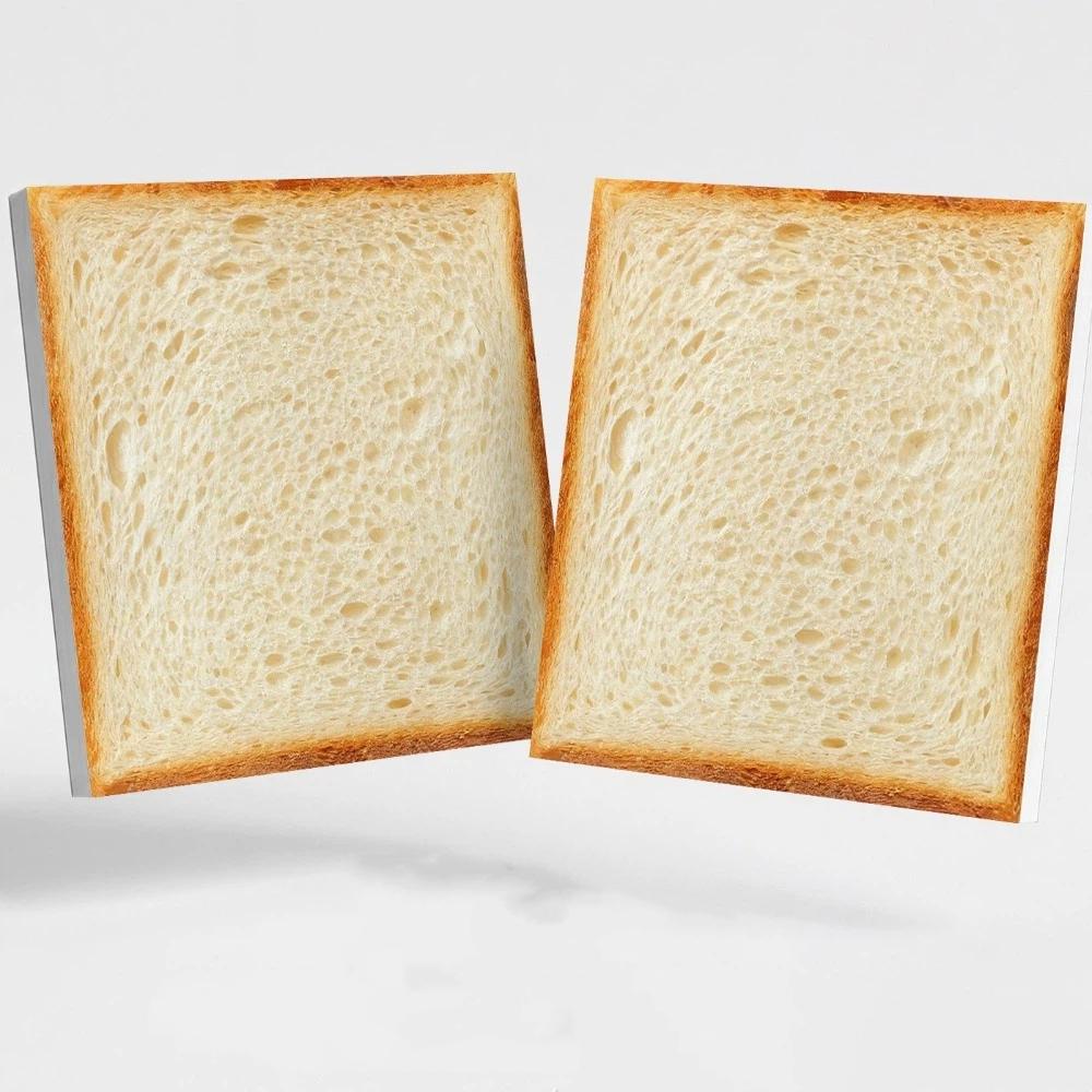 50 Sheets Bread Sticky Notes Removable Adhesive Food Theme Memo Pads Toast Sticky Notes Office Use