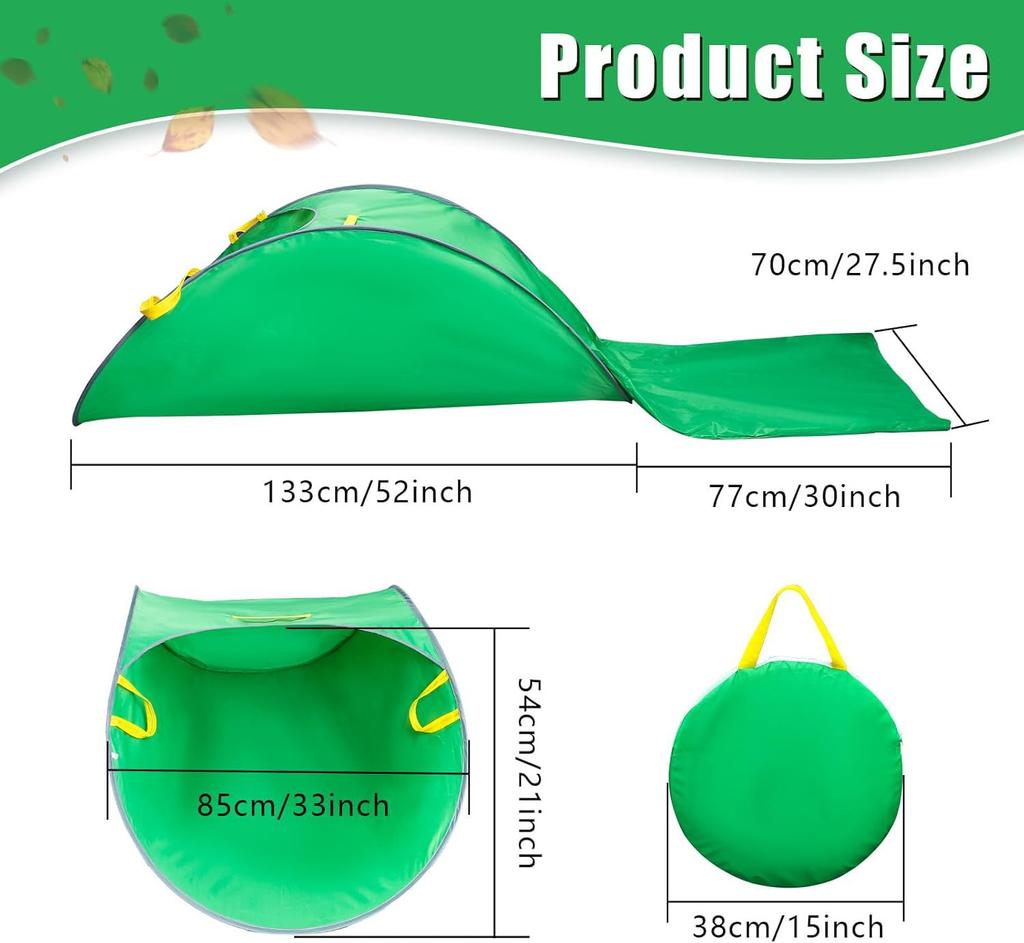 New Pop-Up Reusable Leaf Collector  Foldable Garden Leaf Bag with Handle Durable Cloth Leaf Broom for Outdoor Yard Cleaning