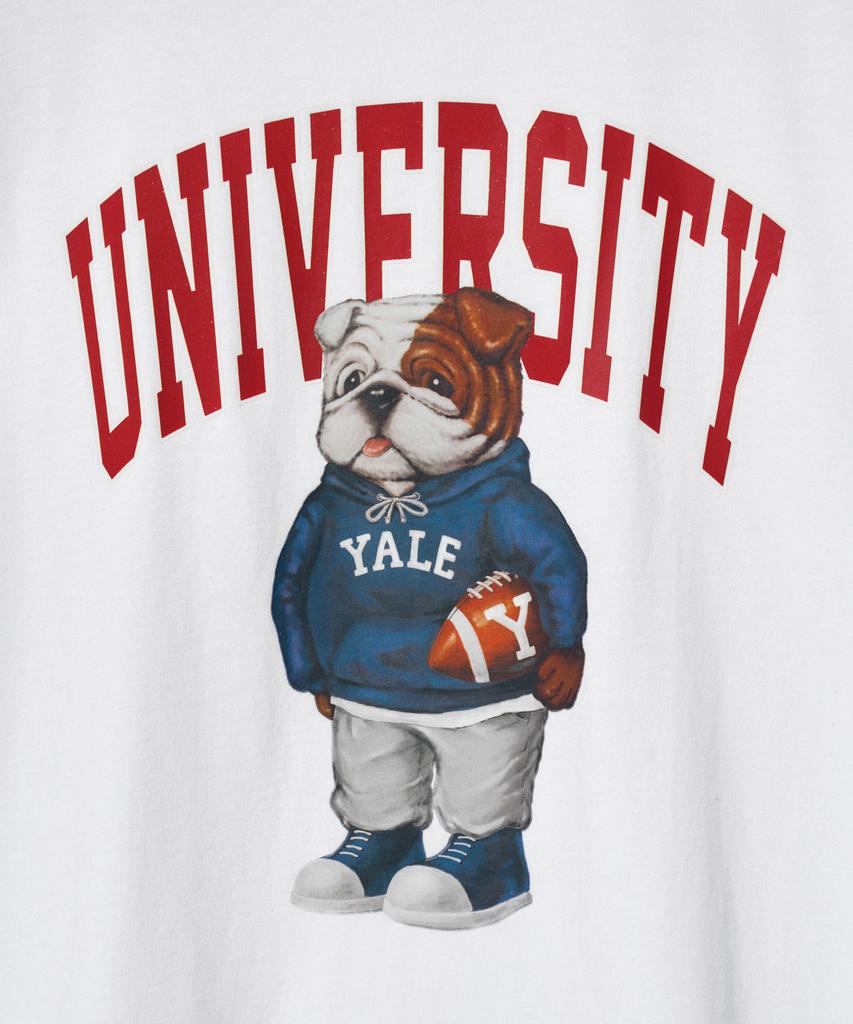 YALE University Dan Short Sleeve T-Shirt White/Red