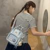 Schoolbag new Japanese ins high value fresh and sweet plaid lazy wind transparent pain bag girl mini backpack