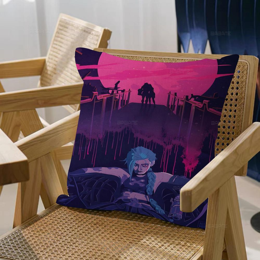 Game Arcane Legends Jinx Main Characters Art Pillow Gifts Home Office Furnishings Bedroom Sofa Car Cushion Cover Case 45x45cm