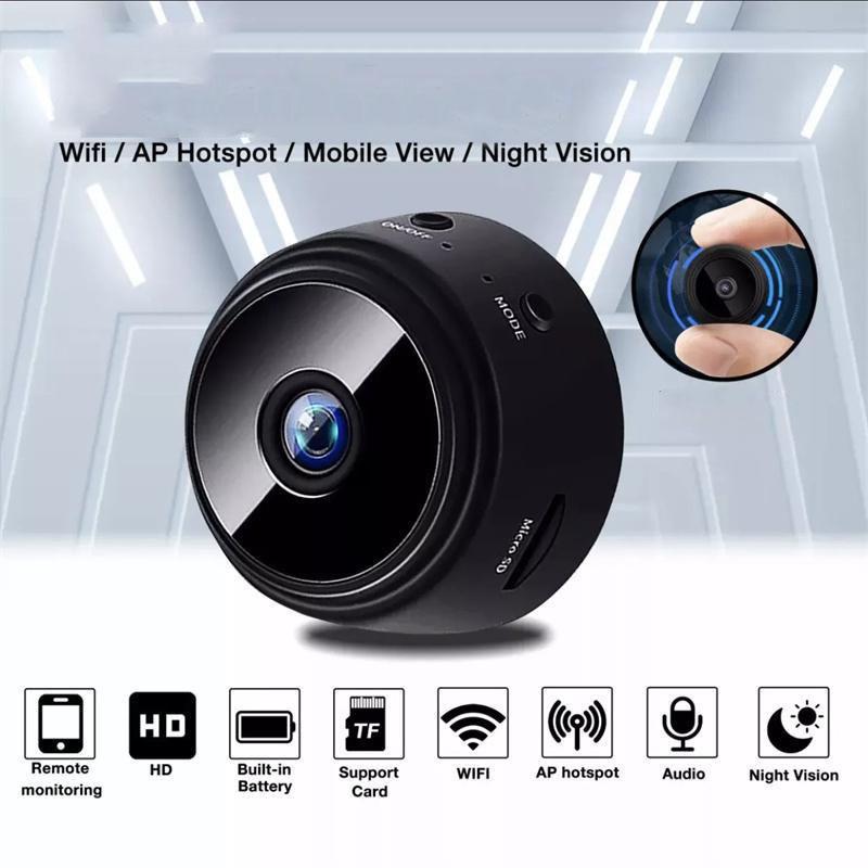 Telecamera wireless Wi-Fi A9 1080p HD con rilevamento del movimento e telecomando per animali domestici (Nessun filo di serpente)