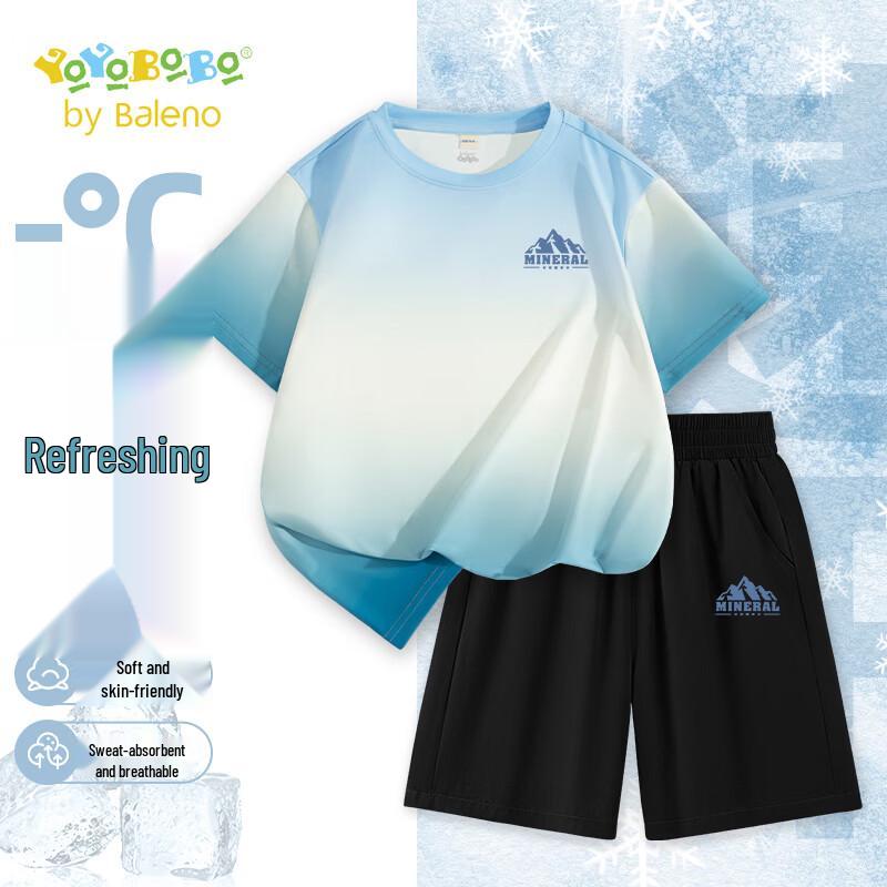 Baleno YBB Boys Gradient Cooling T-Shirt & Quick-Dry Shorts Set 110