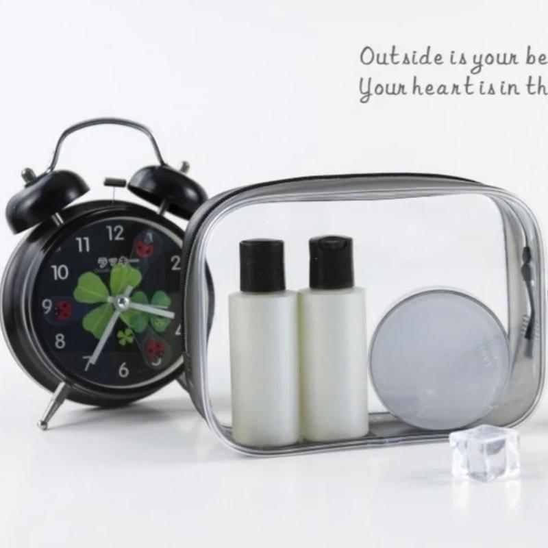

Экологичная ПВХ Прозрачная косметичка Женская Дорожная Сумка для макияжа и туалетных принадлежностей Органайзер для косметики белый