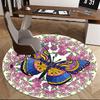 Colorful Butterfly Chair Mat: Vibrant Floral Design for Home Decor, Office Carpet Gift, Suitable for Bedroom, Living Room, Various Rooms1118148a