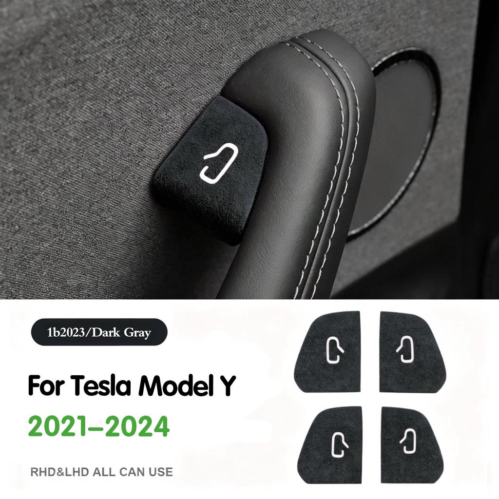 For Tesla New Model 3 Y Juniper Highland Car Open Door Button Stickers Armrest Window Lift Button Switch Interior Accessories