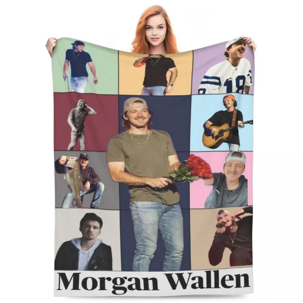 Throw Blanket Morgan Wallen (3) Micro Fleece Blanket Four Sizes Blanket Warm For Living Room AntiPilling Blanket