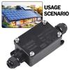 2 Way Outdoor Waterproof IP65 Cable Connector PC Junction Box 240-450V Black Waterproof Junction Box For Outdoor Lamps Install