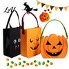 Halloween Kostüm Zubehör Filz Süßigkeitentasche für Kinder Tragbar Kürbis Fledermaus Süßes oder Saures Niedlich Geformte Tragetaschen Leckerli Tragetaschen Wiederverwendbar Verdickt Party
