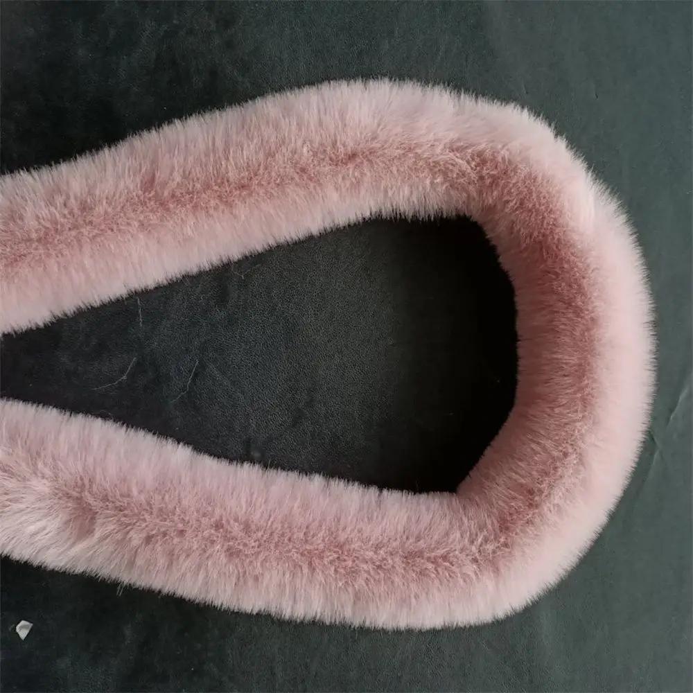1 PZ Lunghezza 100 cm e Larghezza 5 cm Nastro Bordino in Eco Pelliccia di Coniglio Nastro Peloso Soffice Cucito Artigianato Fai da Te Sciarpa Collo