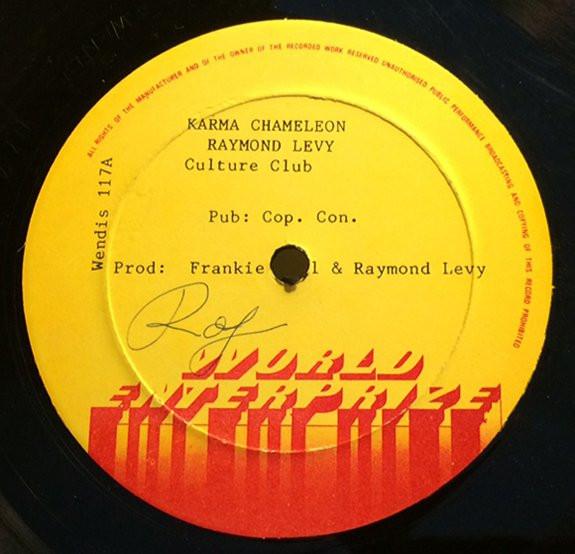 

12inch Record RAYMOND LEVY FRANKLYN BUBBLER W Karma Chameleon Red Gold Green WENDIS117 World Enterpriz US Reggae Ska Dub Used