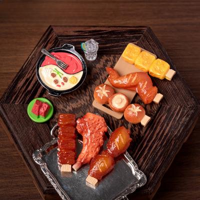 Micro Landscape Simulation Food Play Fried Skewers Barbecue Skewer Incense Diy Baby House Decoration Accessories Miniature Resin Ornaments