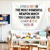 Muted Rainbow Letter Tapestry Wall Hanging Classroom Better With You Inspirational Aesthetic Wall Art Nursery Decor