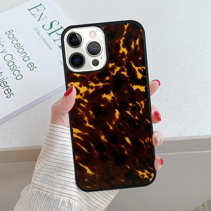 Tortoise Pattern Tortoiseshell Phone Case cover For IPhone 18 17 Air 15 16 16e 14 13 12 11 Pro Max Coque For Apple PLUS fundas