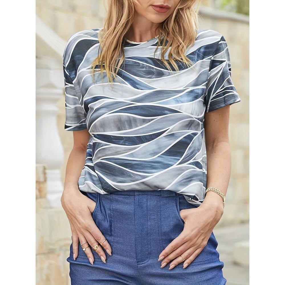 

Spring and summer letter printed loose round neck short sleeved T-shirt 5XL