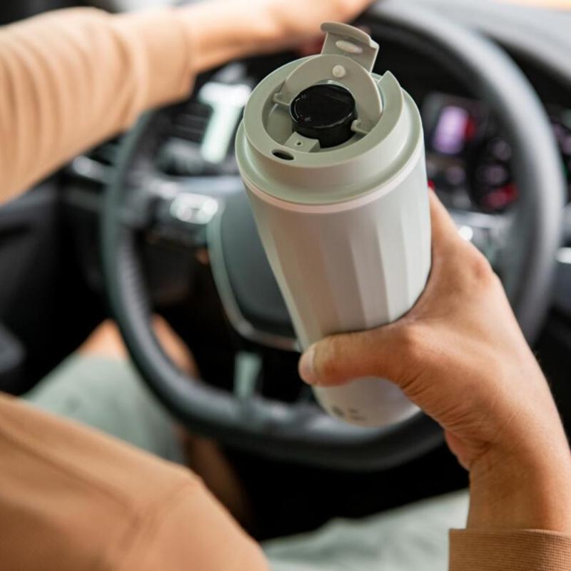 Intelligent Temperature Control Vehicle Heating Cup 500ml Stainless Steel Insulated Mug For Commuting Camping Office Use