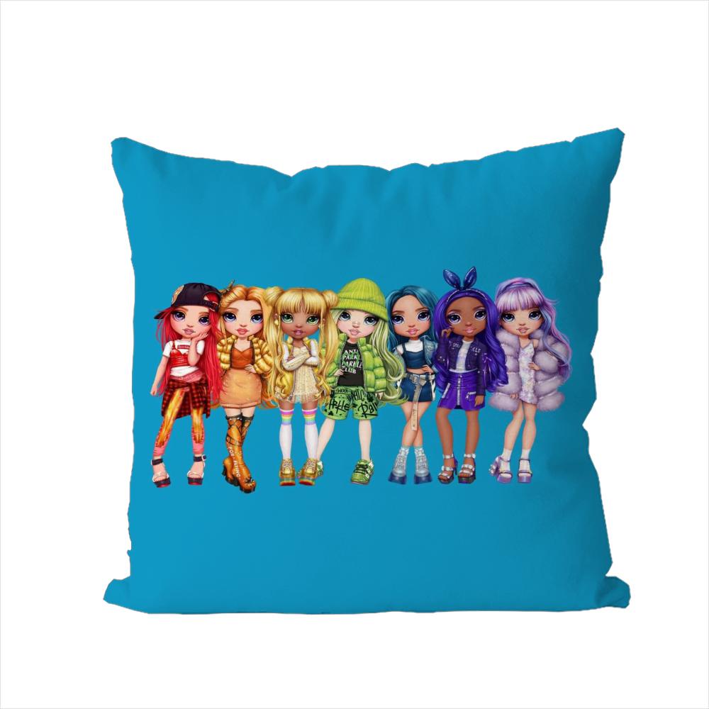Rainbow High Pillow Case For Car Sofa Decorative Home Doublesided Print Plush Square Throw Pillow Cushion Cover