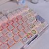 118 Tasten Pinkes Schwein Tastenkappen PBT Farbsublimation MOA Profil für Schalter Passend für 61/64/68/87/96/104/108 Tastatur Tastenkappen