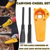 Electric Power Wood Carving Chisel Set Hand Tool Changed Angle Grinder Into Power Chisel Woodworking Tool