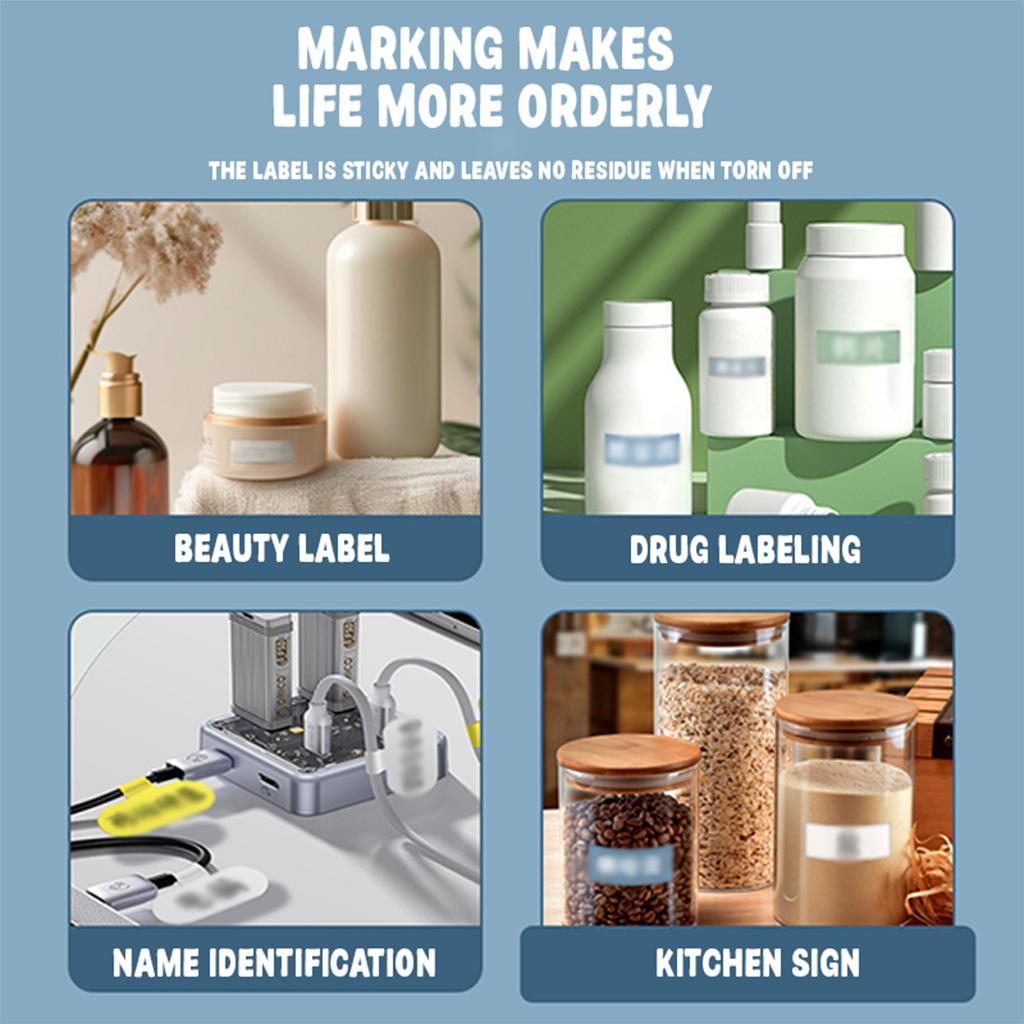 Label Maker With Tape, N12 Portable Bluetooth Label , Wireless Label Maker, Thermal Stickers With Multiple Templates For Home, Kitchen, School