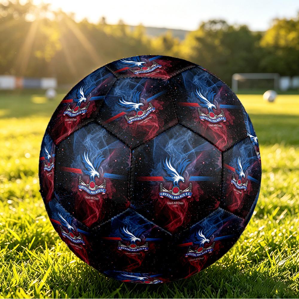 Crystal Palace FootballPrinted Size 5 Soccer Botball, Anti Slip Adult Match Football Souvenir for Football Fans