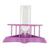 Automatic Reptile Water Feeder Safe Purple Fence Reptile Water Drinker Dispenser with Bottle for   Reptile Supplies