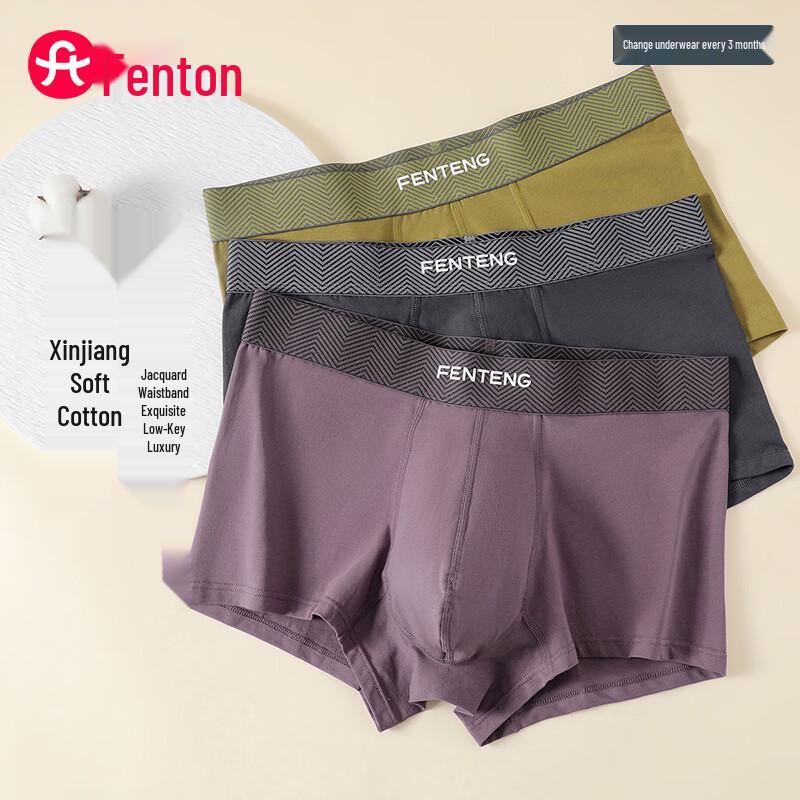 

Мужские антибактериальные боксеры Fenteng из хлопка Синьцзяна, 3 шт. XXL