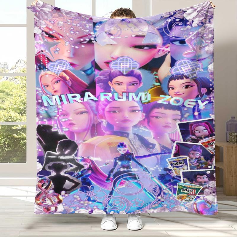 K-Pop Démonvadászok Arany Saja Fiúk Flanel Takaró, Ultrapuha Meleg Plüss Dobótakaró Otthonra Hálószoba Ágy Kanapé Fedésére Irodai Piknikhez