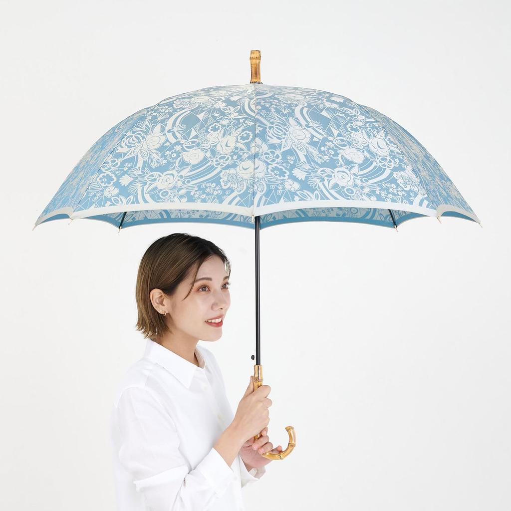 Makita Shoten Luxury Long Umbrella Blue Green "kirie Sarasa"