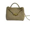 Gewebte Tasche Wildledertasche Mattiertes Rindsleder Großes Fassungsvermögen Pendler Vielseitig Tragbar Schulter Unterarm Crossbody Tragetasche Damen