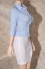 Hobby Toy Scale Figure Compatible with TBLeague Standard Body GS Office Blue and White Slim Fit Shirt and Skirt Not [TOYBARJAPAN] 1/6 Body, Type,