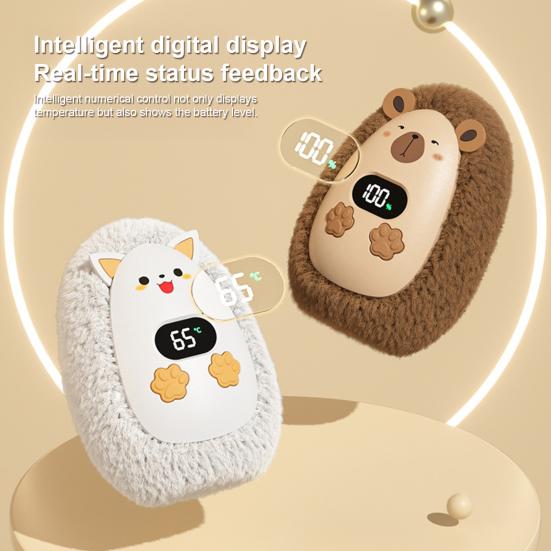 Hand Heater for Commuting Cute Plush Heater, Rechargeable Electric Portable Pocket Soft Mini Warm Winter Outdoor And Office Use Cold Weather Relief