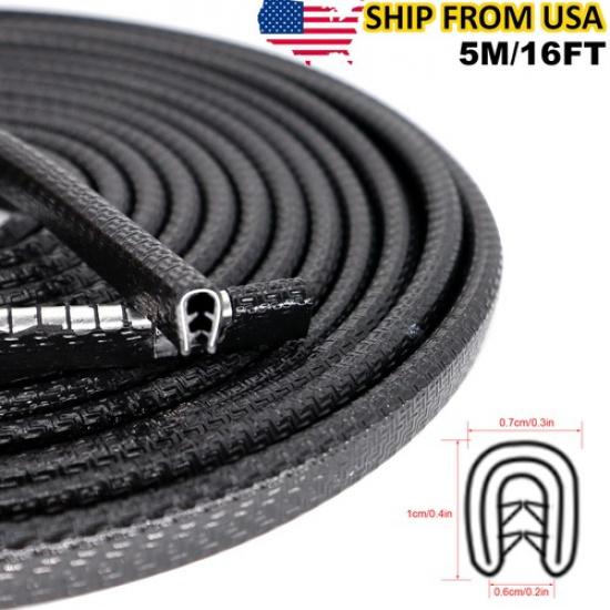 5m  Car Door Seal Strip Weatherstrip Protector Edge Trim Guard Rubber
