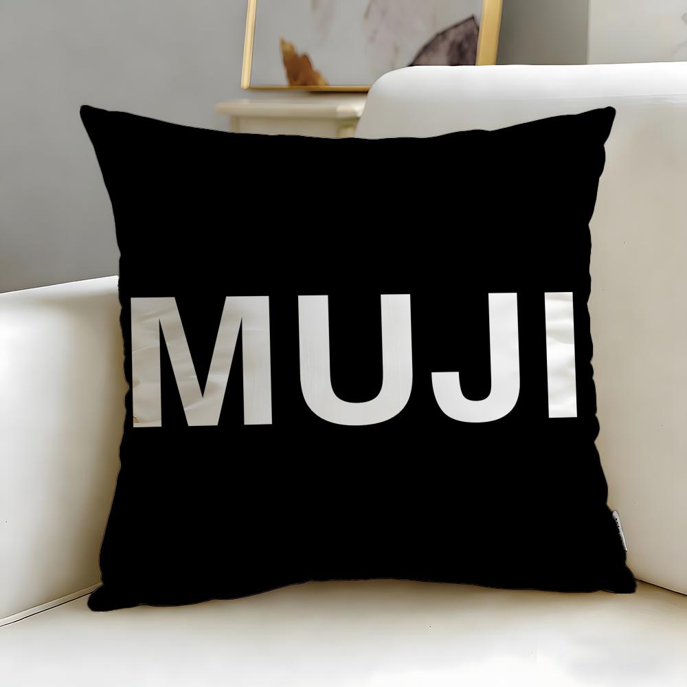 classic lifestyle brand MUJI Cushion Cover Soft & Easy-Wash Pillow Case – Versatile for Couch, Bed, Travel and Office