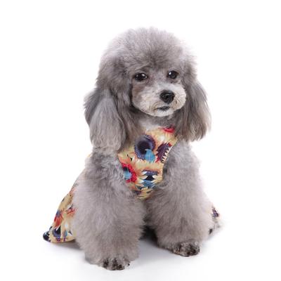 2025 New Pet Cat Summer Clothing Floral Skirt Field Walking Dog Clothes Summer Clothing Thin
