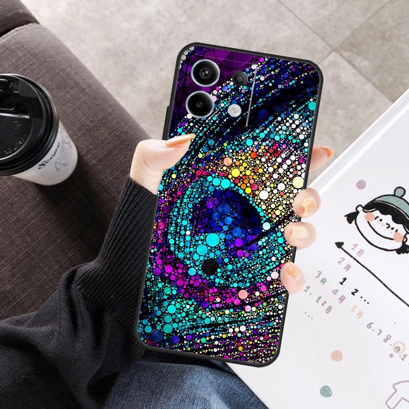 

Peacock Feathers Cover For Xiaomi Redmi Note 14 10 11 12 13 15 Pro Plus Case For Redmi 15 15C 14C 12C 10C 13C Redmi 10C