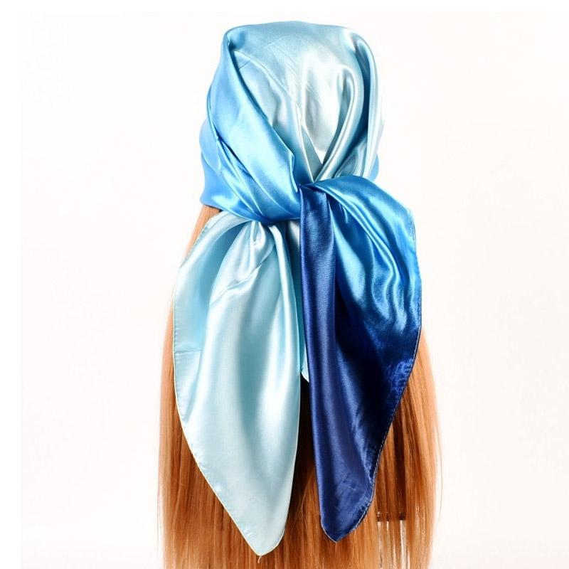Silk Head Scarf Women Luxury Fashion Hair Scarves Summer Foulard Femme Satin Shawl Kerchief Girls Square Headscarf Bandana Cheve