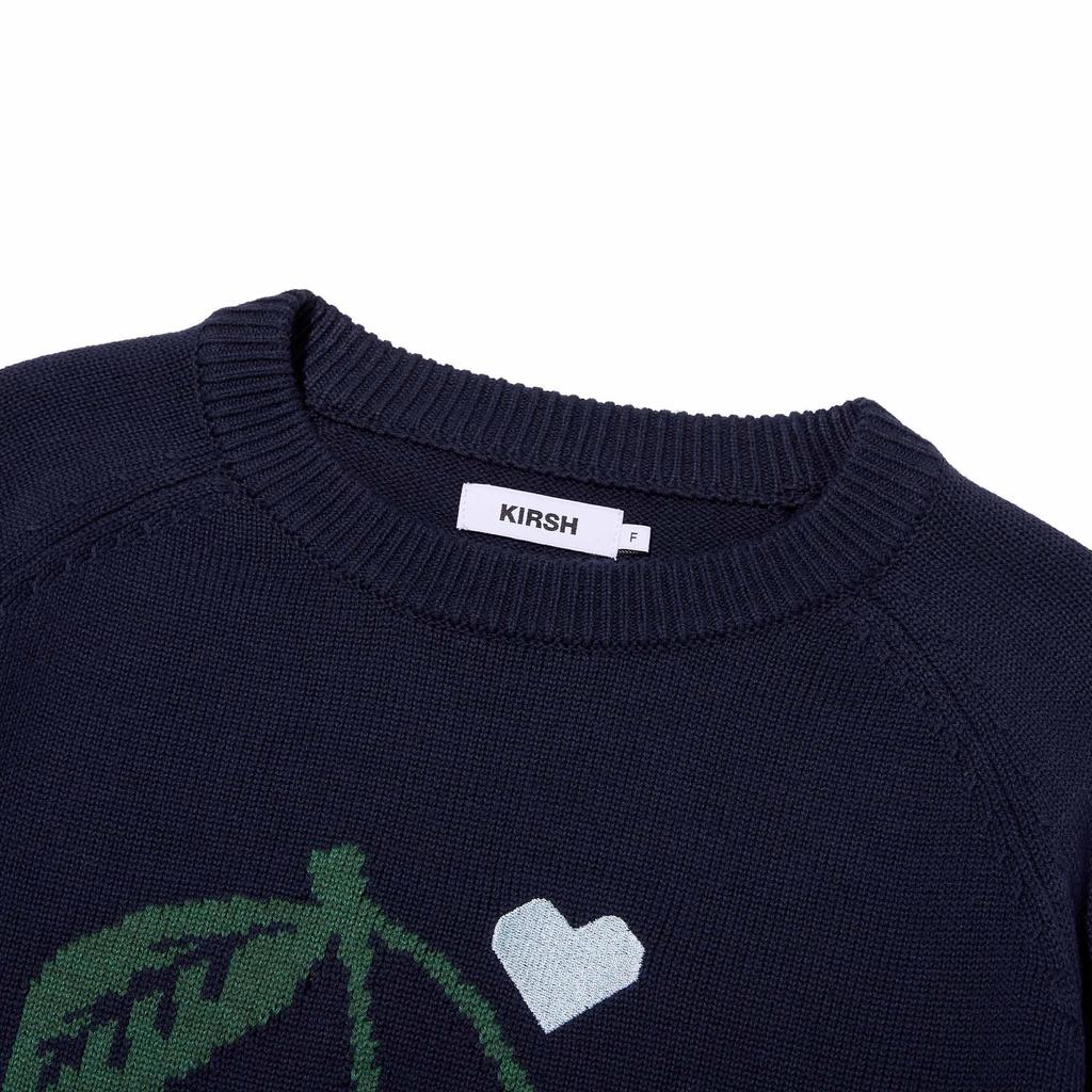 KIRSH Cherry Jacquard Loose Fit Knit [Navy]