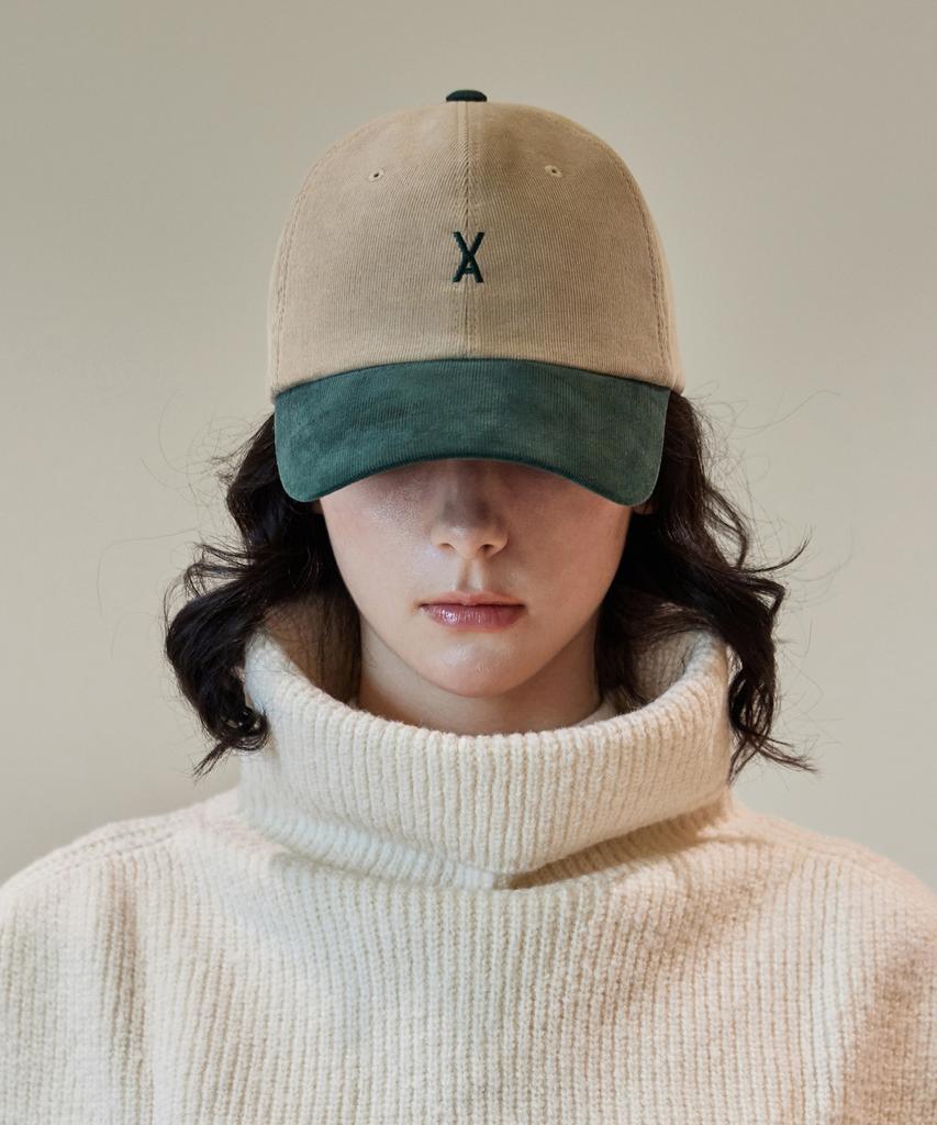 Bajal Va Corduroy Two-Tone Ball Cap Green